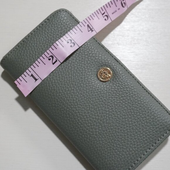 Anne Klien Authentic Slim Bifold Green Wallet - Picture 6 of 10